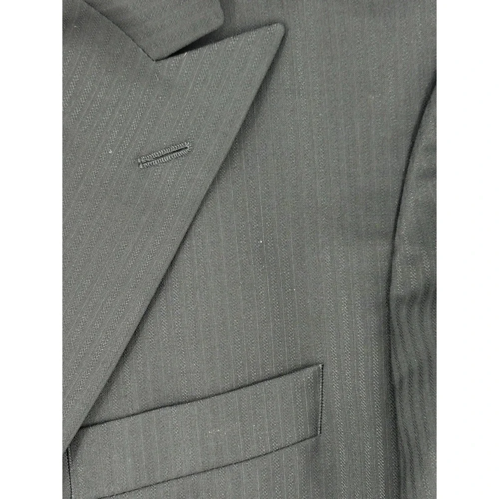 Hugo Boss Perelli Movie 42R Black Stripe Virgin Wool Sport Coat Blazer